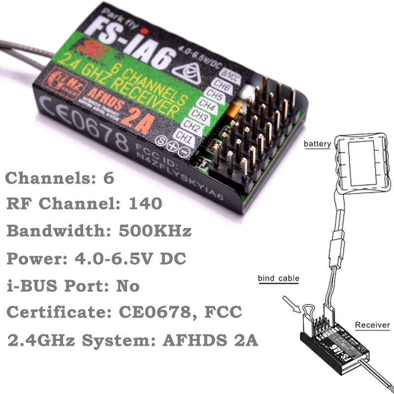 Flysky FS-IA6 Receiver 6CH Dua - Drone Racing Battery ulasan dan harga