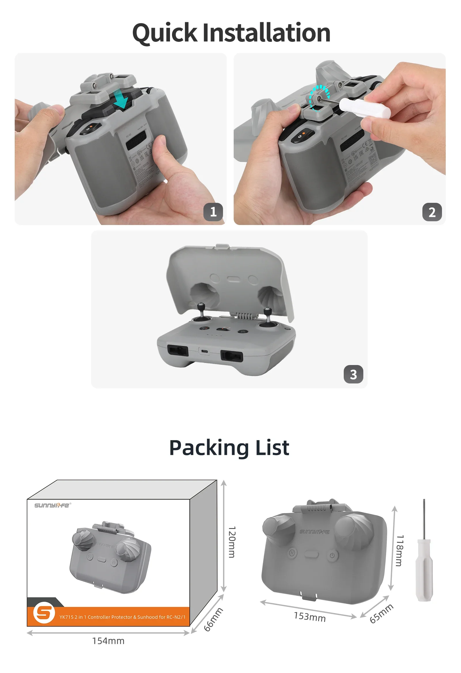 2 in 1 Controller Protector Su - Dji Drone Air 3 ulasan dan harga