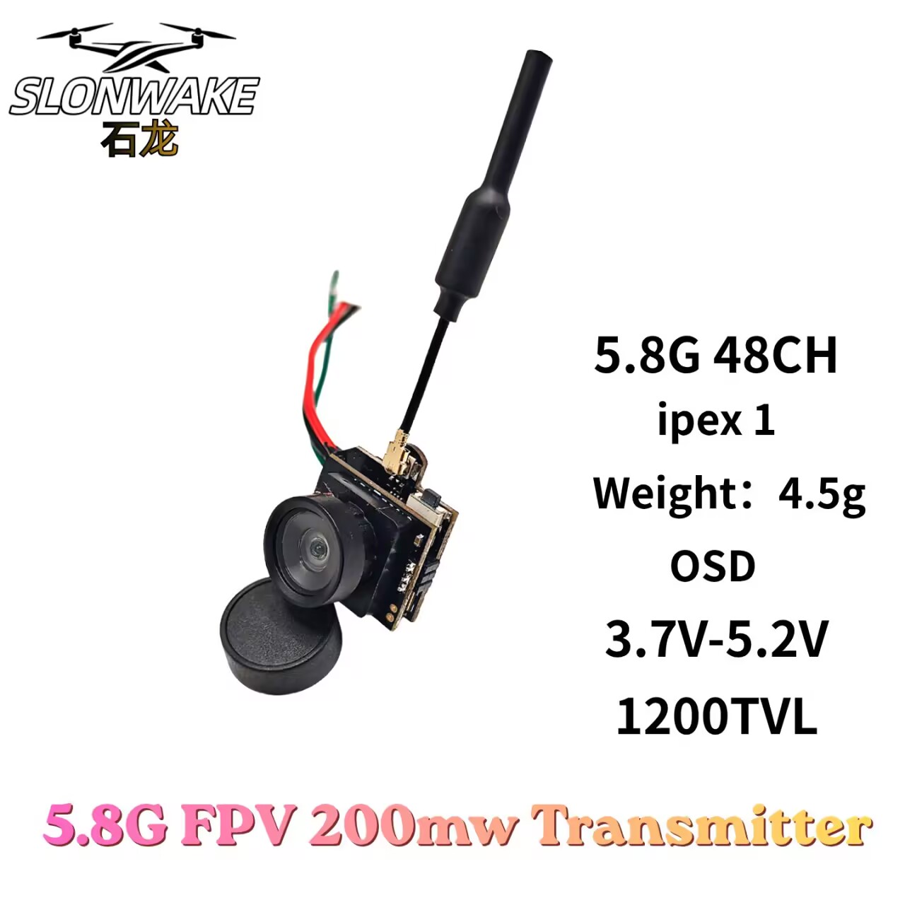 SLONWAKE 5.8G Analog Video Tra - Drone Racing Transmitter ulasan dan harga