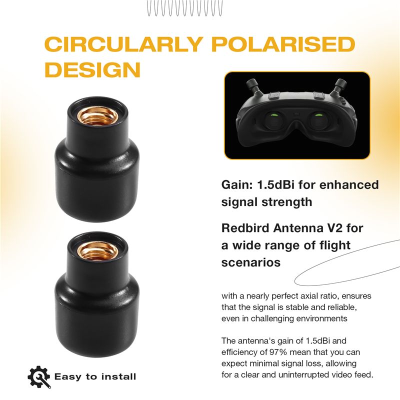 2Pcs 5.8G Redbird V2 Antenna R - Drone Racing Goggles ulasan dan harga