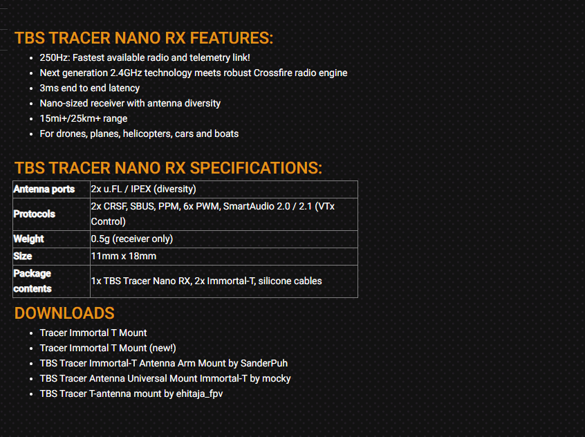 2026 TBS TRACER NANO RX - FPV  - Tbs Fpv Tracer ulasan dan harga