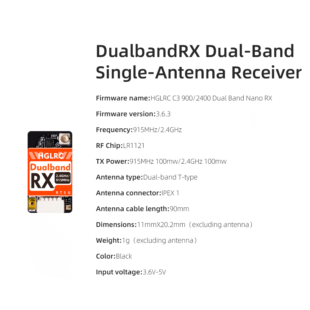 HGLRC Dual-band True Diversity - Drone Racing Receiver ulasan dan harga