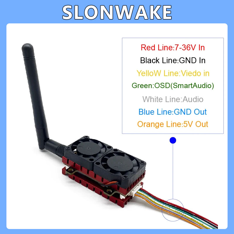 SLONWAKE 5.8G 48CH 4.2W VTX Ad - Drone Racing Vtx ulasan dan harga