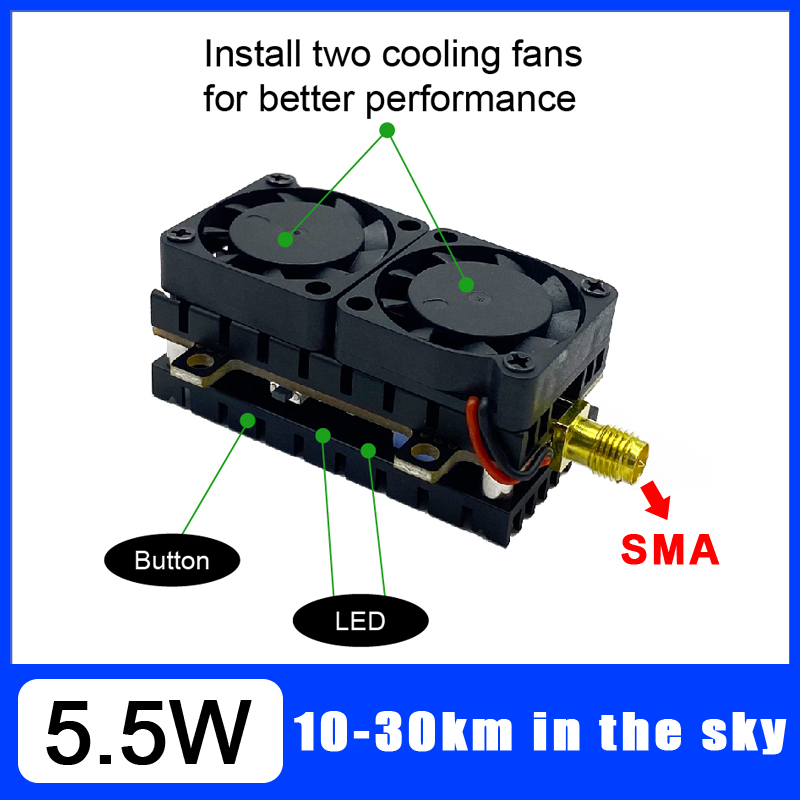 Long Range 5.8GHz 5.5W Video T - Drone Racing Vtx ulasan dan harga