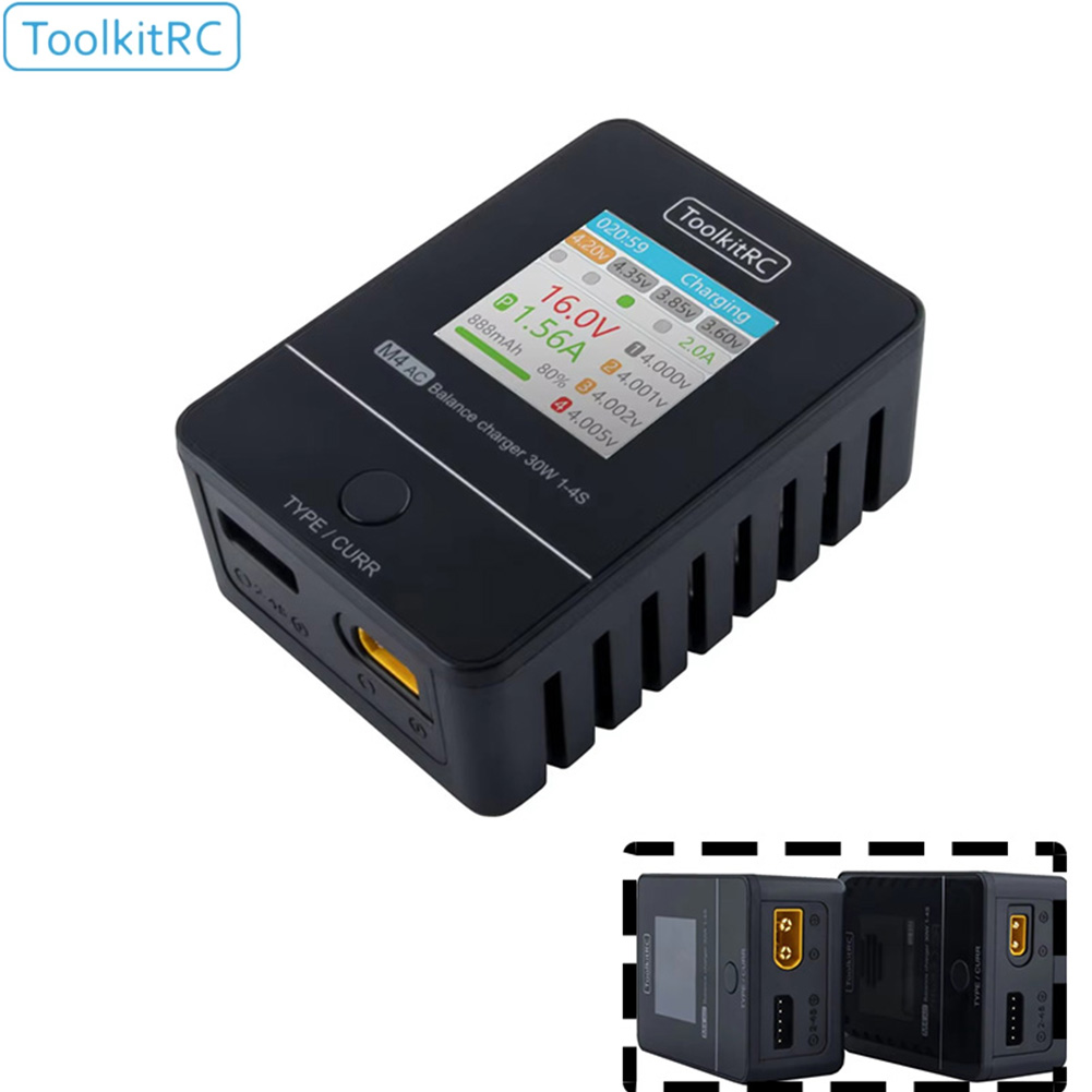 ToolkitRC M4AC 30W Compact AC  - Drone Racing Charger ulasan dan harga