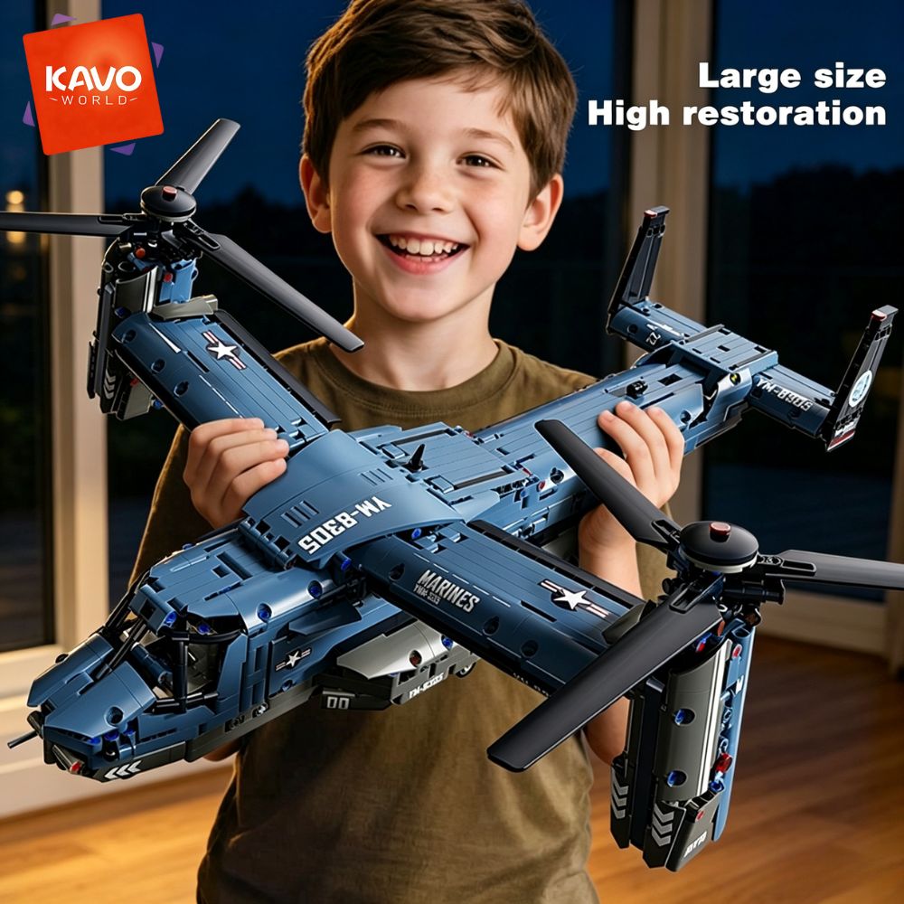 KAVOWORLD 1486PCS V-22 Osprey  - Jjrc Drone X12 ulasan dan harga