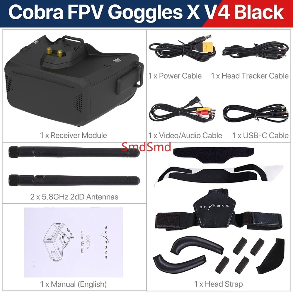 Cobra SD X V4 FPV Video Goggle - Drone Racing Goggles ulasan dan harga